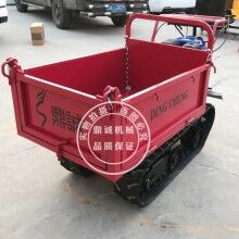 可人騎電動(dòng)三輪翻斗車 混凝土沙石轉(zhuǎn)運(yùn)車 手推式履帶運(yùn)輸車